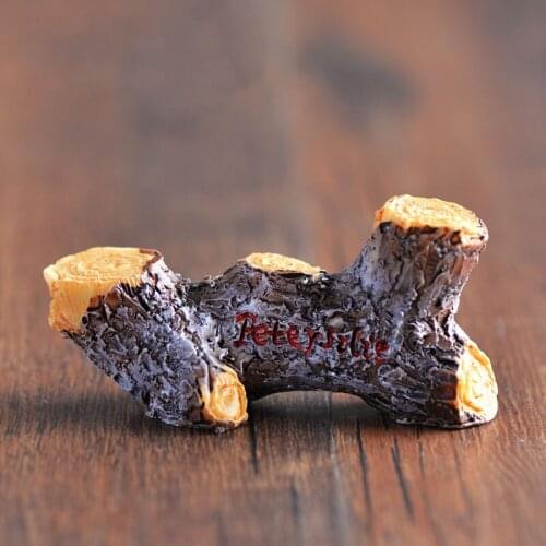 2PCS Stump Stool Figurine Miniature Statue Decoration for Mini Fairy Garden Micro Cartoon Animal Plant Building Resin Craft