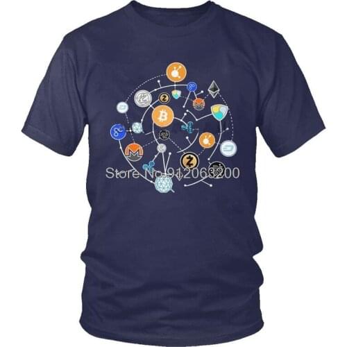 Cryptocurrency Men T-Shirt Fashion Bitcoin Crypto Btc Blockchain Geek Tshirt Short Sleeve Hip Hop T Shirt Cotton Tee Streetwear
