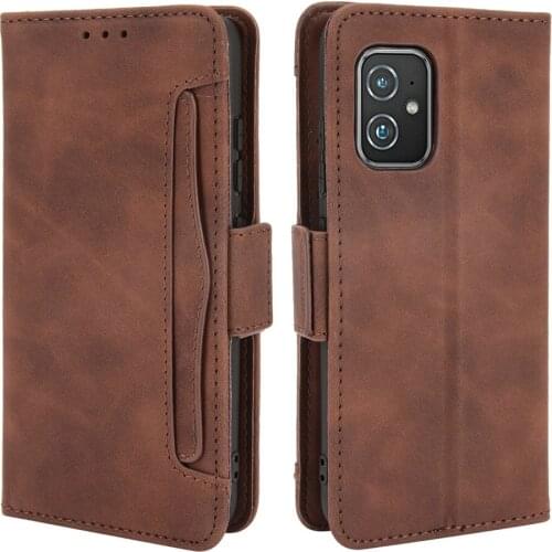 Flip Case Removable Card Slot for Asus Zenfone 8 5G 2021 Luxury Cover Leather 360 Protect Phone Holder Funda Zenfone8 ZS590KS