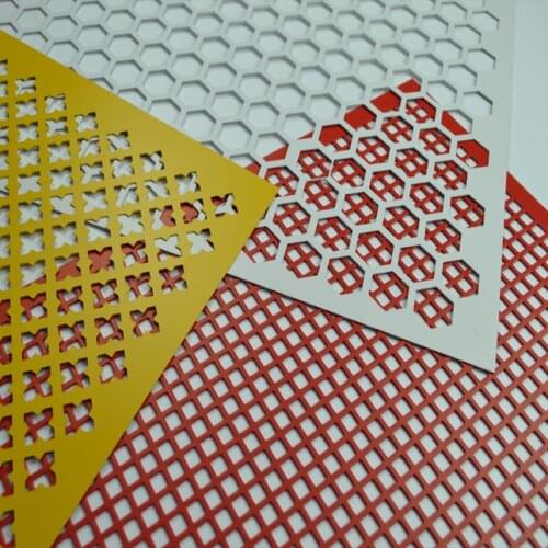 1mm thickness decorative metal Aluminium stamped perforated hole sheet panel Privacy Screen for store decoration gate display