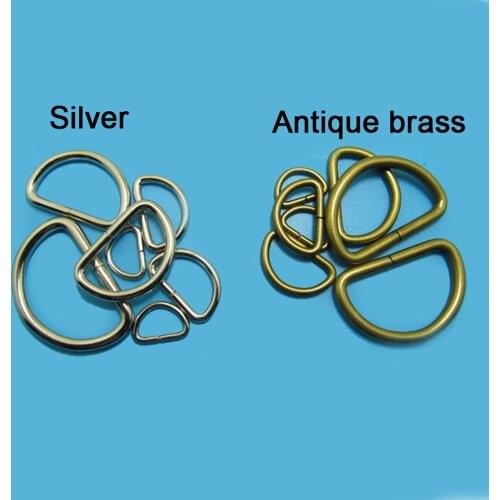 2pcs Metal Non-Welded D Ring Adjustable Buckle For Straps Bags Webbing DIY Accessorie 10/15/20/25/32/38/50mm