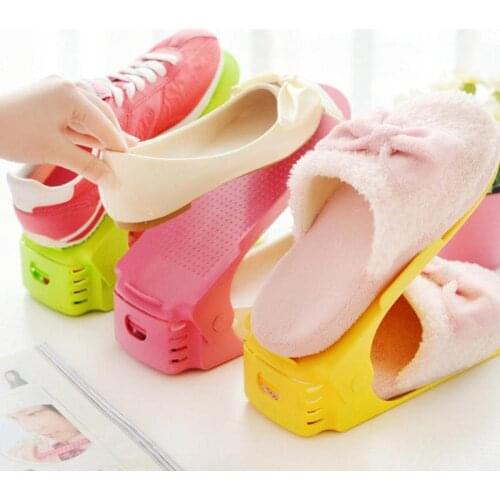 Adjustable Shoe Organizer Footwear Support Storage Shoe Rack Stand Space Saving Cabinet Closet Stand Shoes