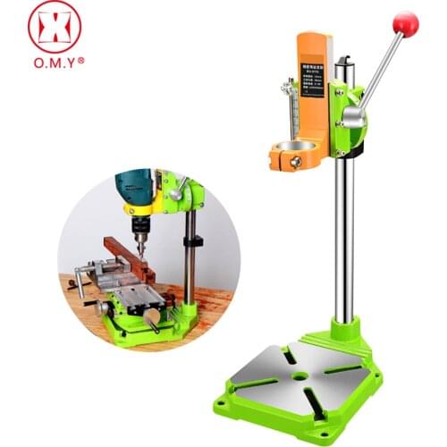 OMY Bench Drill Stand/Press Mini High Precision Electric Drill Stand 90 Degree Rotating Adjustable For Woodworking Power Tools
