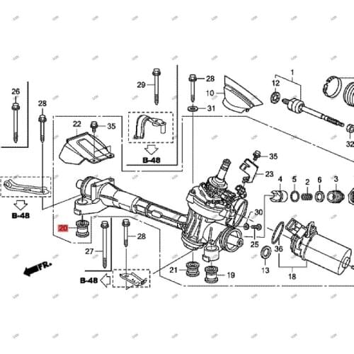 Car Steering gear bushing Steering gear outer ball bushing hon daa cco rd Steering rod ball bushing Spherical universal joint bu