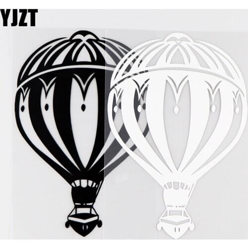 YJZT 10.9X16.2CM Beautiful Balloon Vinyl Car Sticker Decals Funny Flight Black / Silver 10A-0091