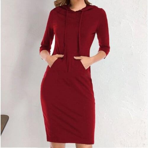 Ladies Short Sleeve Hoodies Dress Loose Womens Clothing Slim With Pockets Home Casual Office Work Short Skirt