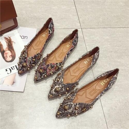 Women Flats Casual Shoes Colorful Spring Summer Women Shoe Female Pointed Toe Ladies Loafer Sneakers Square Metal Shoes