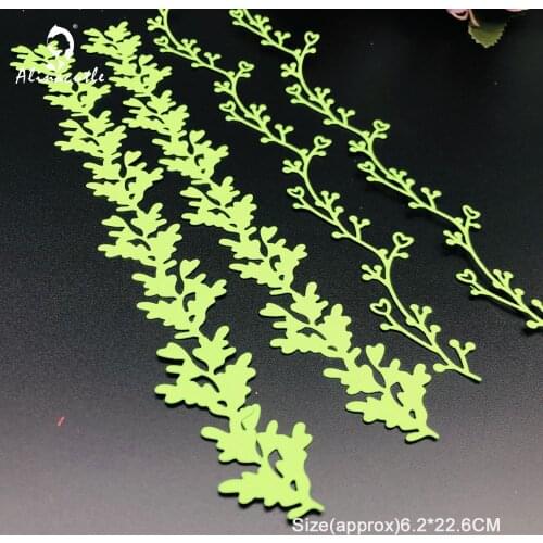 2pc Leaf Slimline Border Edge Metal Cutting Dies Cut Scrapbooking Paper Craft Album Handmade Card Punch Art Cutter Template