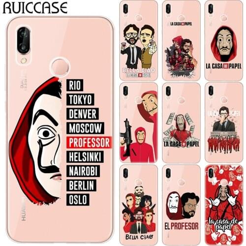 Spain TV LA CASA DE PAPEL Soft TPU Case Cover For Huawei P20 P30 Lite P40 Lite E Pro P10 Lite Y5 Y9 2018 2019 Silicone Cases