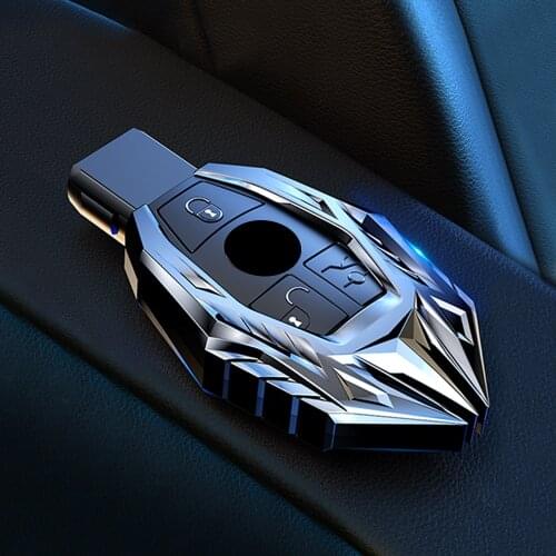 Alloy Metal Car Remote Key Bag Case Cover Shell For Mercedes Benz AMG W203 W210 W211 W124 W202 W204 W205 W212 W176 Car Styling