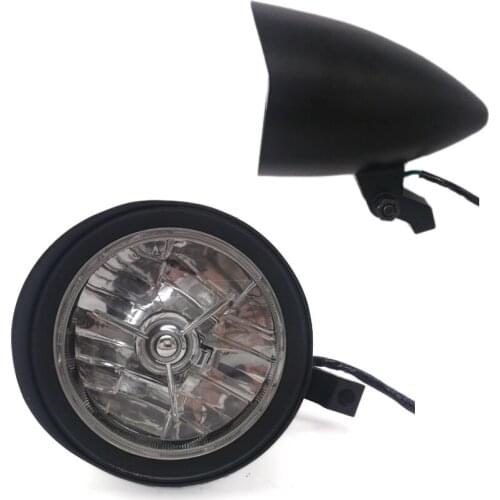 Black Aluminum Bullet Headlight For Harley Sportster XL Dyna Softail FXR FXST Chopper Bobber Custom