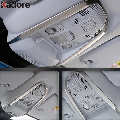 For Peugeot 3008 GT 2017 2018 2019 2020 Matte Interior Accessories Front + Rear Roof Dome Reading Light Cover Trims Car Styling