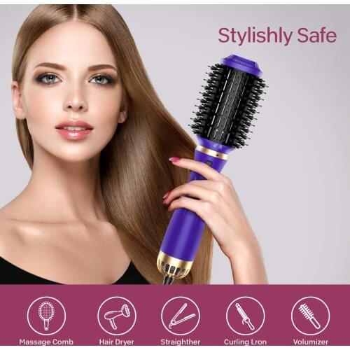 Hair Dryer Brush Negative Ion Blow Dryer Hair Styler Hot Air Comb One Step Hair Dryer Volumizer Blower Brush Hairdryer Hairbrush