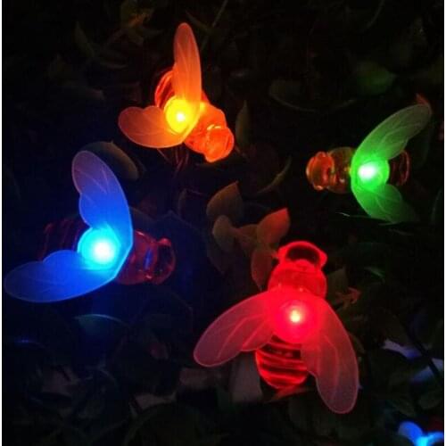 LED Solar Garden Light garland light outdoor Solar honey Bee string lights for Garden Party Wedding Xmas Party Decoration