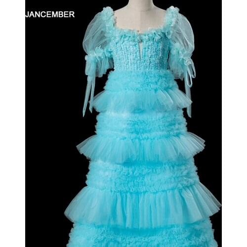 HTL046t beauty flower girls dresses 2020 o-neck long sleeve parent-child dress Ankle length girls زهرة فتاة فساتين