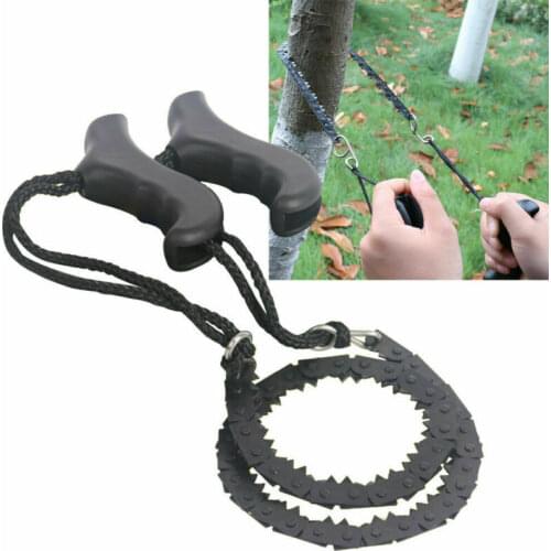 Woodworking Pocket Hand Chainsaw Heavy Duty Manganese Survival Wire Saw Camp Hike Outdoor Hunt Fish Tool Cut Cutter Wood Forest