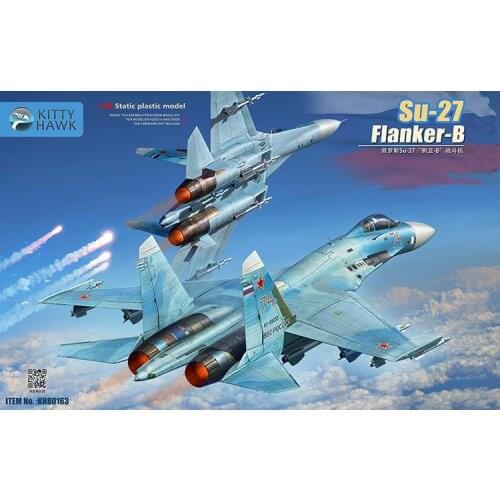 Kitty Hawk KH80163 1/48 Static plastic model Su-27 Flanker-B 2020 new