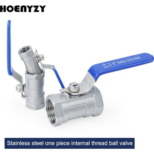 2PCS/3PCS 1/4" 3/8" 1/2" 3/4" 1" 1-1/4" BSP Female Thread 304 Stainless Steel One-Piece 1P Ball Valve DN15 For Water Oil Gas
