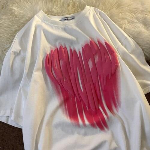 Fashion Design Loose Women T Shirts Harajuku Style Female tshirt Short Sleeve O-neck Casual Tops Tees M-XXL