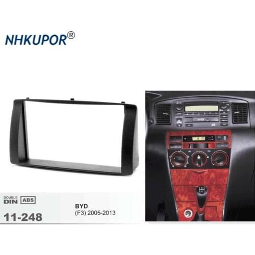 11-248 Car Radio Installation Dash Mount Frame Fit Stereo Panel Fascia In Dashboard For BYD F3 2005+ Double 2 DIN 173*98mm
