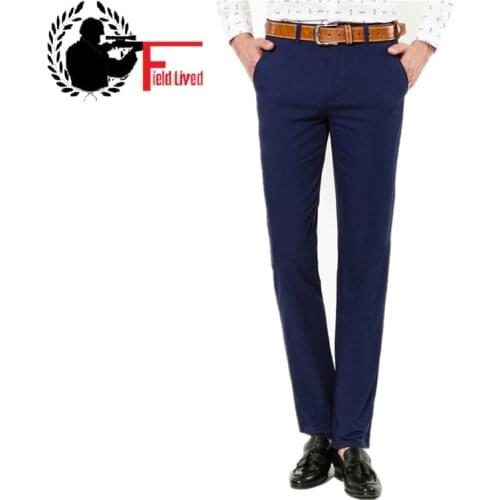 Mens Spring Summer Pants 2021 Cotton Casual Joggers Mens Business Straight Dress Suit Trousers Male Factory Connection Clothing