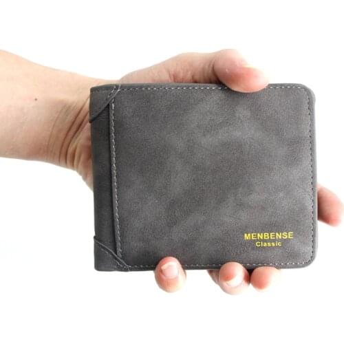 MenBense Mens Wallet Business PU Leather Wallets Short Male Clutch Bag Casual Patchwork Purse Card Holder Handbag Money Bags