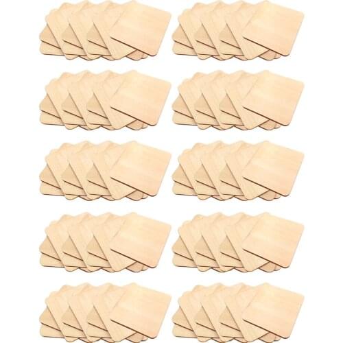 Set of 100 Blank Log Wooden Pieces Wood Chip Cutouts Cut Supplies 2cm