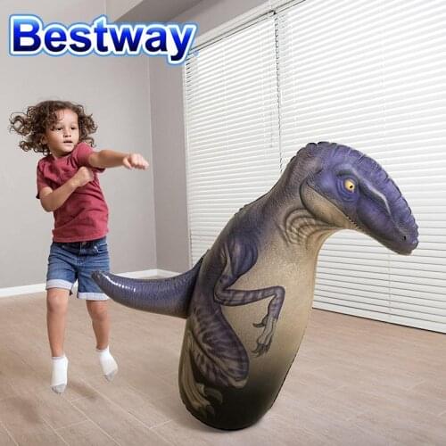 Bestway 52287 Inflatable Dinosaur Bop Bags 3D Kids Punch Boxing Toy PVC Tumbler Gym Kids Boxing Training Target
