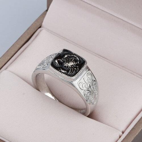 New Fashion Scorpion Rings Punk Gothic Rock Domineering Jewelry Size 8-12 Male Anniversary Halloween Gifts Scorpio Men Ornaments