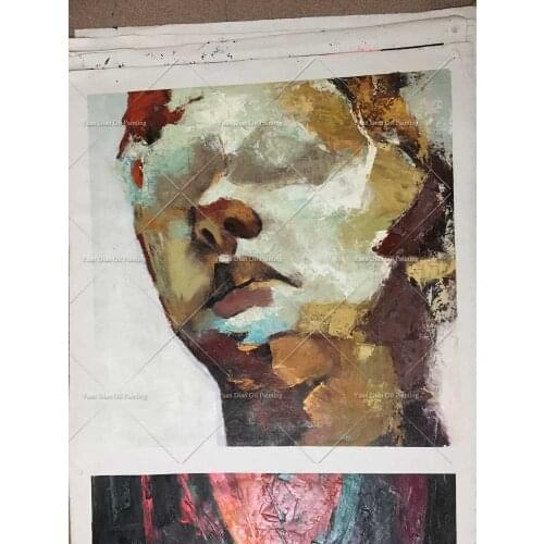 New Graffiti Street Wall Art Abstract Modern African Women Portrait Hand Painted Oil painting On Canvas Picture For Living Room
