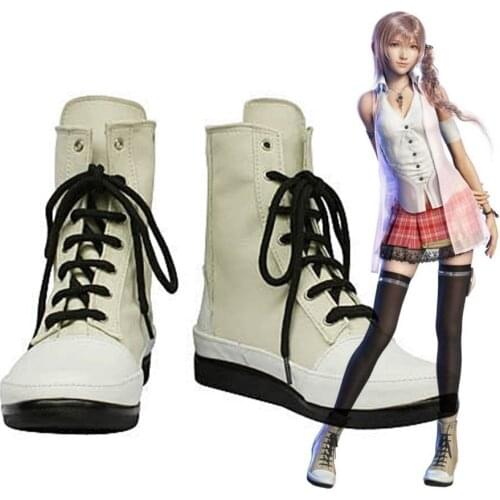 Final Fantasy XIII FF13 Serah Farron Cosplay Shoes Boots Custom Made
