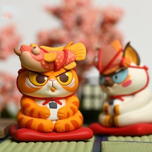Blind Box Toys Original Instant Noodles Cats Head with Food Series Model Confirm Style Cute Anime Figure Gift Surprise Box
