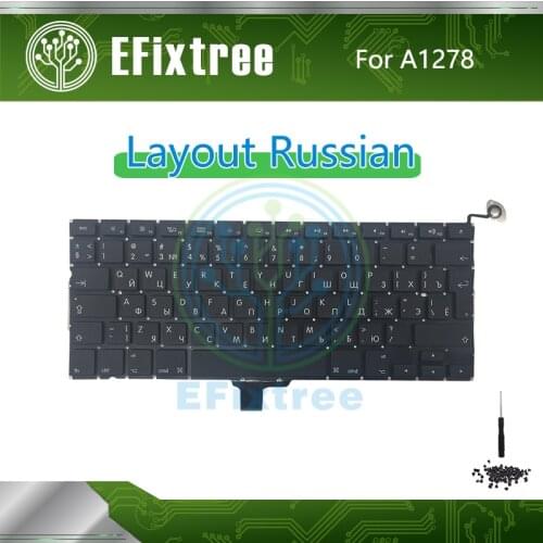 Russian For Macbook Pro 13'' A1278 Keyboard Screw Screwdriver Layout 2009 -2012 EMC 2326 EMC 2351 EMC 2419 EMC 2555 EM2554