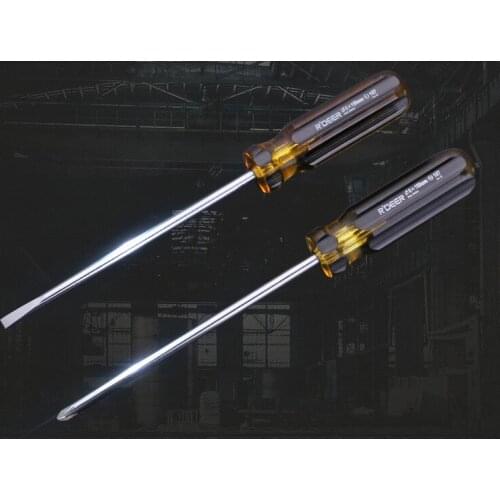 R'DEER TOOL Hongkong Brand chrome vanadium steel color screwdrivers with non-slip transparent resin handle 2.5/3/5MM
