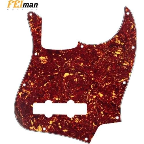 Pleroo Guitar parts pickguards Standard 10 Holes 4 String suit for fender Jazz Bass Style JB Pickguard Scratch Plate & Screws