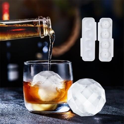 Cocktail Whiskey Ice Ball Maker Tray Large Ice Molds DIY Round Mould Kitchen Bar Accessories Supplies