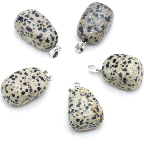 Natural Irregular Stone Pendants Polished Damation Jasper Stone Necklace Accessories for Jewelry Making Bracelet Crystal Charms