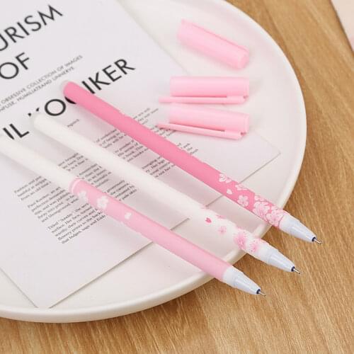 1pcs Sakura Erasable Pen 0.5mm Creative Student Gel Pens Novelty Stationery Cute Pens Blue Signature Pen Kawaii School Supplies