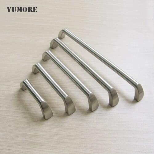 YUMORE Handmade Barn Door Handle Stainless Steel Flush Long Base Handle Pull for Gate Shed Garage