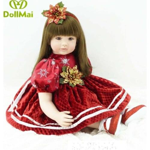 60cm Silicone Reborn Baby Doll Toy 24inch vinyl Princess girl realistic Toddler babies Doll reborn for children gift