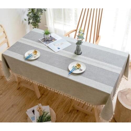 Cotton Tassels Table Cloth Rectangular Printed Tablecloth Home Kitchen Table Cover For Wedding Event Party Home Textile Nappe
