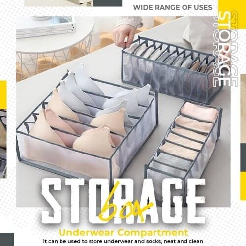 Underwear Panties Socks Storage Box Foldable Household Clothes Wardrobe Drawer Sorting Organizer Underwear Socks Bra Storage