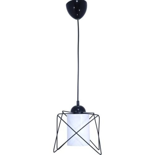 Modern 2021 Lambadar Single Chevron White Glass Pendant Lamp chandelier Black chandelier люстра