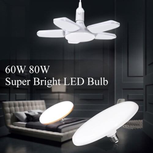 E27 LED Bulb 40W 50W 60W 80W UFO Lamp 220V LED Lamp Bombillas Leds Light Bulbs For Home Indoor Lighting