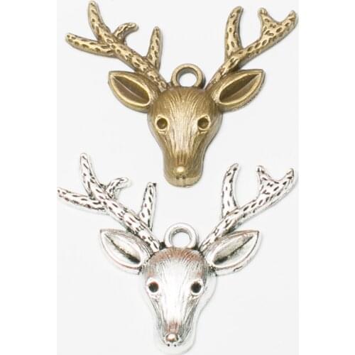 18pcs deer Vintage zinc alloy metal pendant charms for diy jewelry making 4464