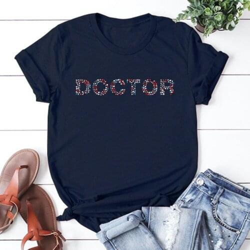Doctor T Shirt Women Summer Casual Tshirts Tees Harajuku Korean Style Graphic Tops 2021 Kawaii Female T-shirt TX8908