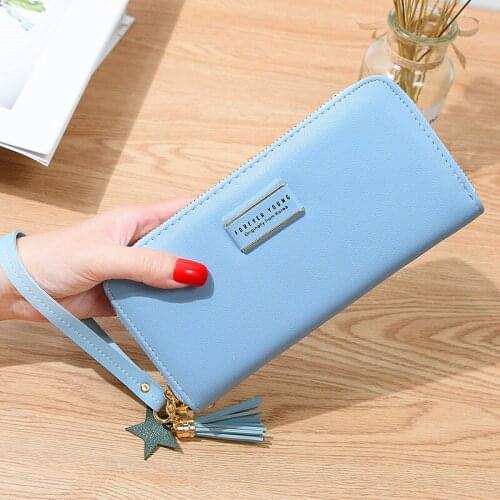 Tassels Zipper Women Wallets Lady Purses Handbags Coin Purse Cards ID Holder Long Woman Wristlet Wallet Money Bags Pocket Pouch