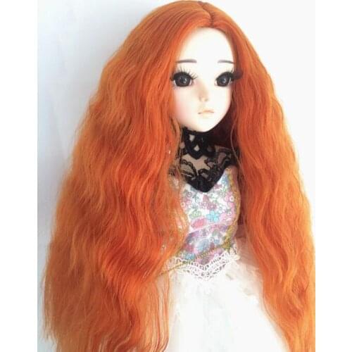 1/3 1/4 1/6 1/8 Fashion Wavy Style Hair High Temperature Wire BJD Wig For Toy Doll