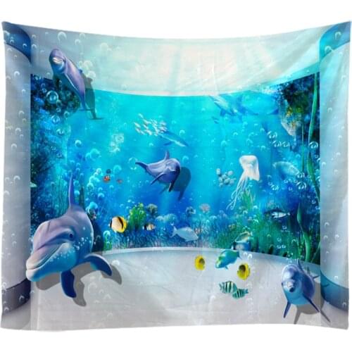 3D Tapestry of Marine animal Wall Hanging Bed Spread Wall Tapestry Beach Towel Table Cloth Yoga Mat Marine Animal Large Size
