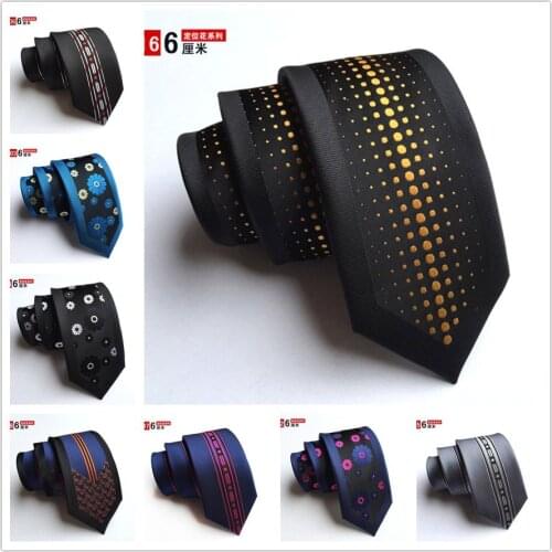 6cm 2400 Strands Top Quality Tie Men Designer Fashion Skinny Necktie Stripes Dots Geometric Paisley Gravatas